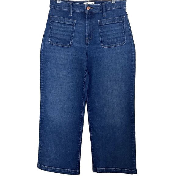 Madewell Emmett Wide Leg Jeans 30P Patch Pockets - Picture 2 of 8